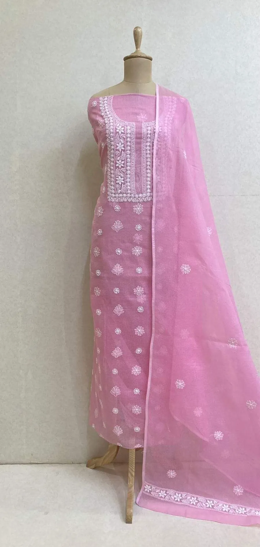 Exclusive Kota Doria Soft Cotton Unstitched Suit Set with Dupatta – Lightweight, Handcrafted Ethnic Wear for Women
